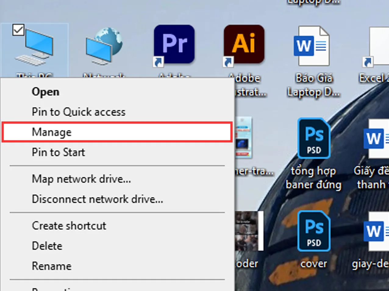 Truy cập Computer Management để thực hiện cách chia ổ cứng laptop không cần phần mềm