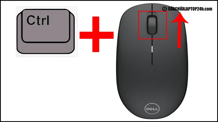 Sử dụng phím tắt và con lăn chuột để phóng to nhanh chóng