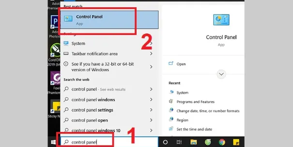 Mở Control Panel để tùy chỉnh các thiết lập allintitle:cách mở và tắt laptop