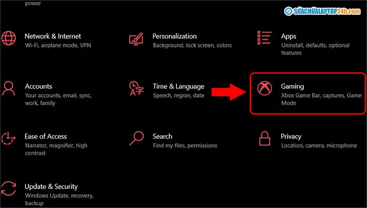 Cách làm laptop chơi game mượt hơn: Hướng dẫn tối ưu chuyên sâu cho hiệu suất đỉnh cao Chọn Gaming trong Settings