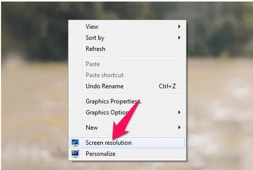 Cách phóng to chữ trên laptop với Windows 7 - Tùy chọn Độ phân giải màn hình