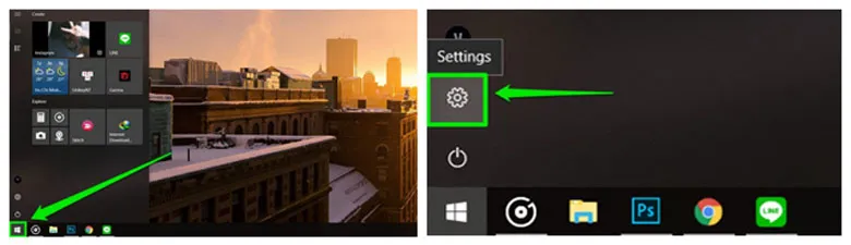 Hình ảnh minh họa giao diện cài đặt mạng và Internet trên laptop Windows