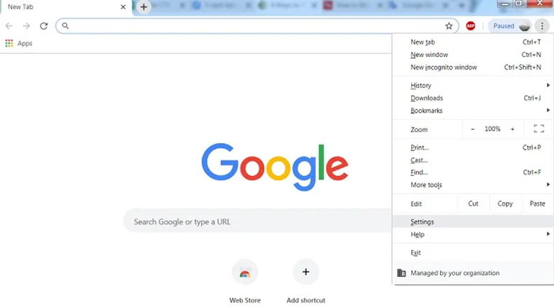 Cách tắt quảng cáo trên laptop bằng menu Setting trên Google Chrome