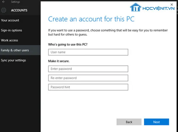 Đăng nhập tài khoản Local trên máy tính và mở Control Panel