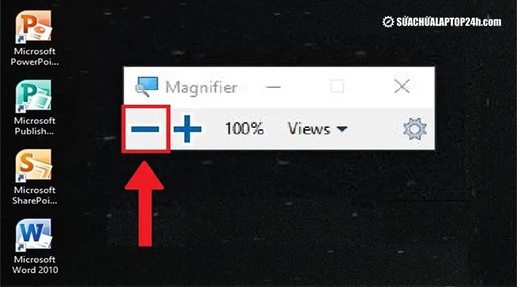 Hướng Dẫn Chi Tiết 3 Cách Phóng To Màn Hình Máy Tính Windows 10/11 (Thành Công 100%) Giao diện và các nút phóng to/thu nhỏ của công cụ Magnifier