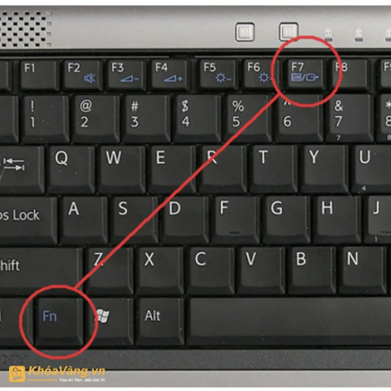 Sử dụng tổ hợp phím Fn và phím chức năng để khóa Touchpad