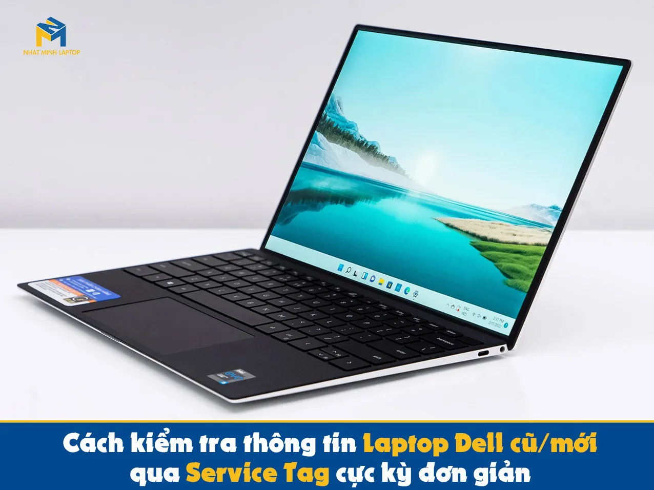 Kiểm tra Service Tag trên laptop Dell cũ bằng nhãn dán ở mặt dưới