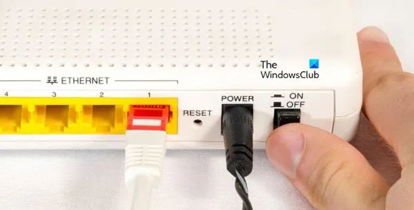 Hình ảnh minh họa Router/Modem đang được khởi động lại để khắc phục lỗi mạng