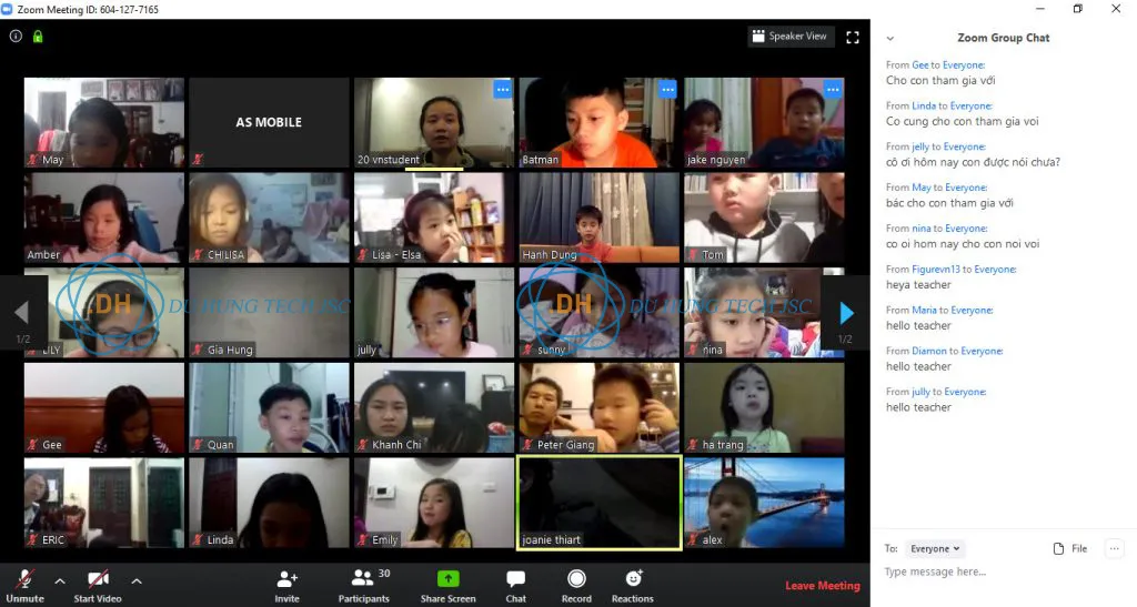 Giao diện nhận diện phần mềm hội nghị truyền hình Zoom