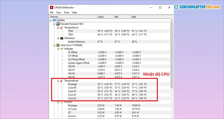 Nhiệt độ trung bình của laptop gaming cao hơn laptop thông thường