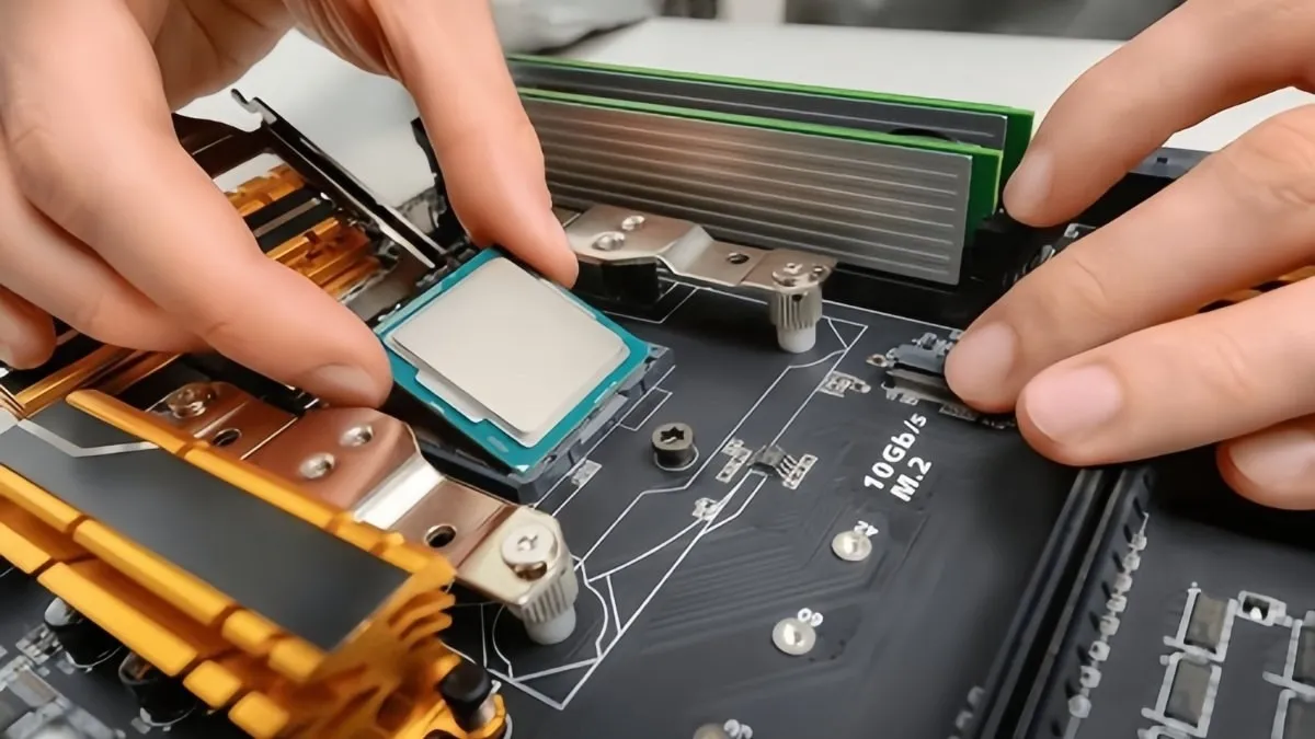 Hình ảnh Mainboard laptop với khu vực Chip IO